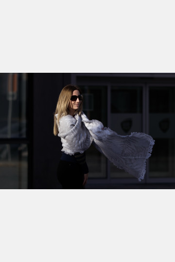 Fern Shawl Silver