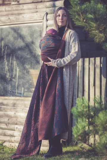 Solnce Genesis Dragonfly in Amber | Luxury Woven Wrap