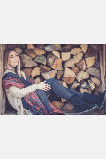 Solnce Genesis Dragonfly in Amber | Luxury Woven Wrap