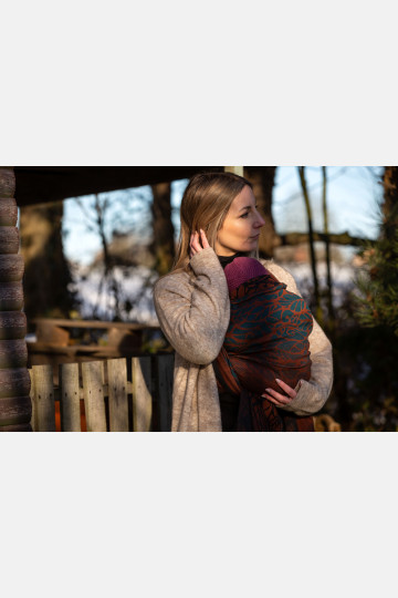 Solnce Genesis Dragonfly in Amber | Luxury Woven Wrap