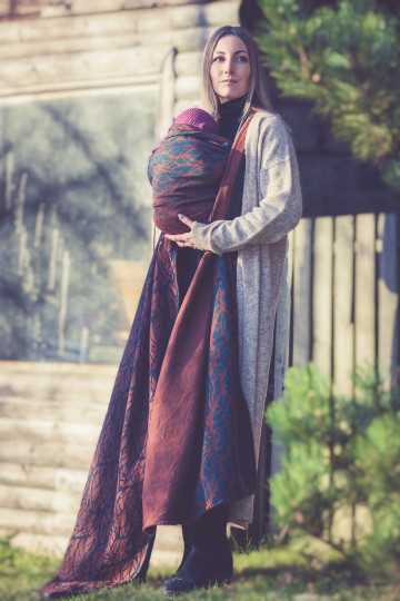 Solnce Genesis Dragonfly in Amber | Luxury Woven Wrap