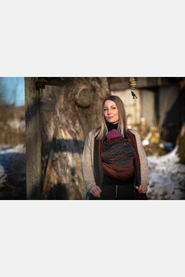 Solnce Genesis Dragonfly in Amber | Luxury Woven Wrap