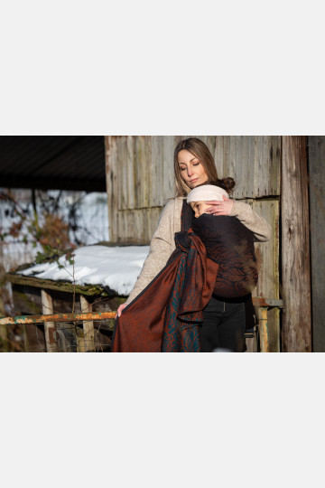 Solnce Genesis Dragonfly in Amber | Luxury Woven Wrap