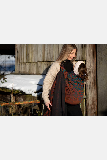 Solnce Genesis Dragonfly in Amber | Luxury Woven Wrap
