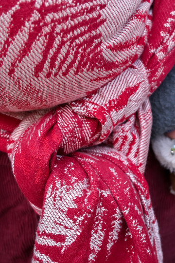 Solnce Fern Romance in Red | Luxury Woven Wrap