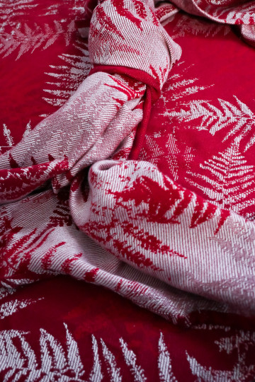 Solnce Fern Romance in Red | Luxury Woven Wrap