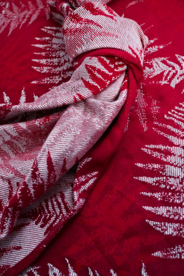 Solnce Fern Romance in Red | Luxury Woven Wrap