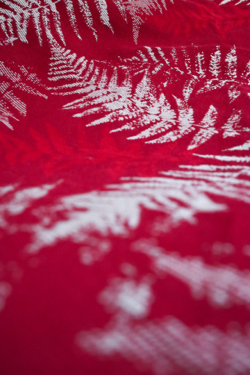 Solnce Fern Romance in Red | Luxury Woven Wrap