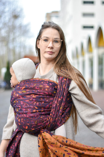 Solnce Eos Fiery Cross | Luxury Woven Wrap