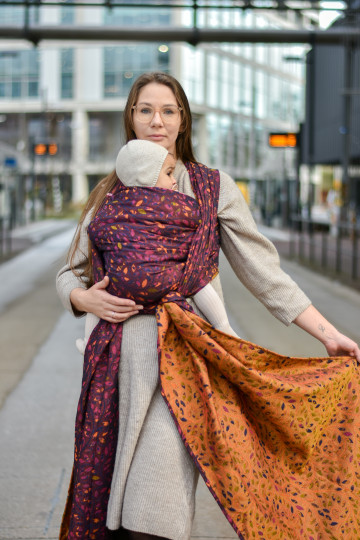 Solnce Eos Fiery Cross | Luxury Woven Wrap