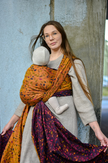 Solnce Eos Fiery Cross | Luxury Woven Wrap