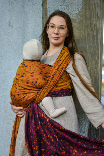 Solnce Eos Fiery Cross | Luxury Woven Wrap