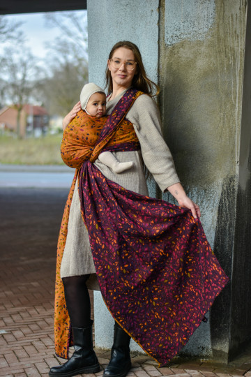 Solnce Eos Fiery Cross | Luxury Woven Wrap