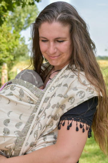 Solnce Moons Mossy Jade | Luxury Woven Wrap