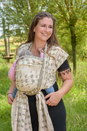Solnce Moons Mossy Jade | Luxury Woven Wrap