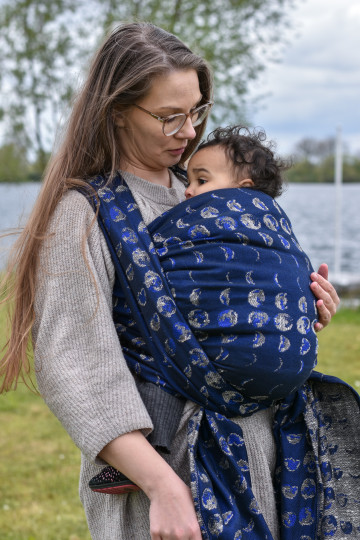 Solnce Moons Celestial Sapphire | Luxury Woven Wrap