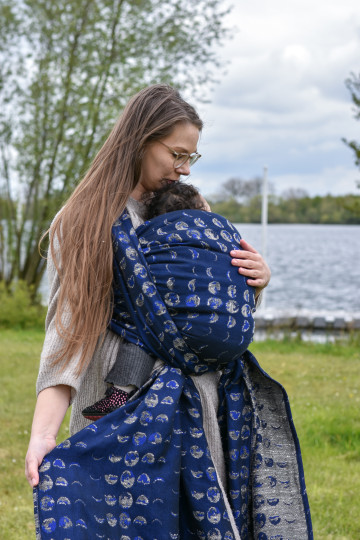 Solnce Moons Celestial Sapphire | Luxury Woven Wrap
