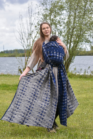 Solnce Moons Celestial Sapphire | Luxury Woven Wrap