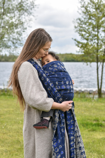 Solnce Moons Celestial Sapphire | Luxury Woven Wrap