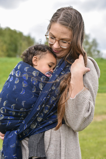 Solnce Moons Celestial Sapphire | Luxury Woven Wrap