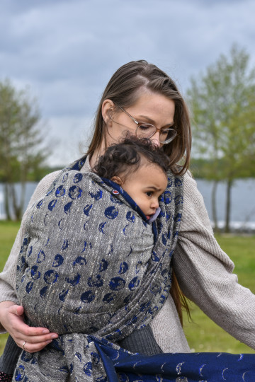 Solnce Moons Celestial Sapphire | Luxury Woven Wrap