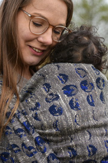 Solnce Moons Celestial Sapphire | Luxury Woven Wrap