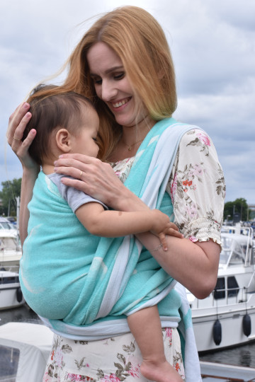 Solnce Tides BABE Larimar | Luxury Woven Wrap